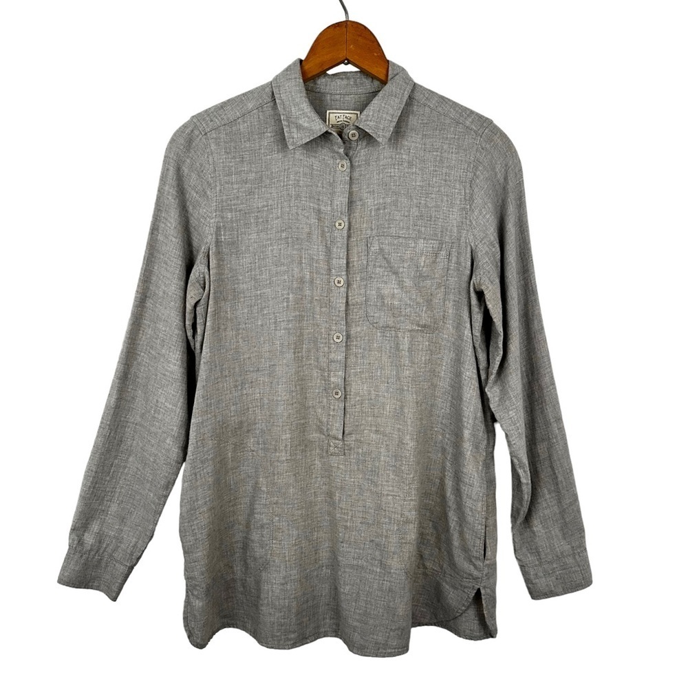 FAT FACE Long Minimalist Slub Cotton Popover - Picture 10 of 10
